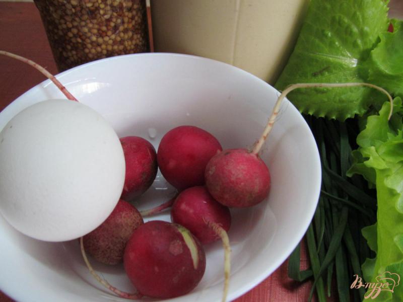 Фото приготовление рецепта: Салат из редиса и яйца шаг №1