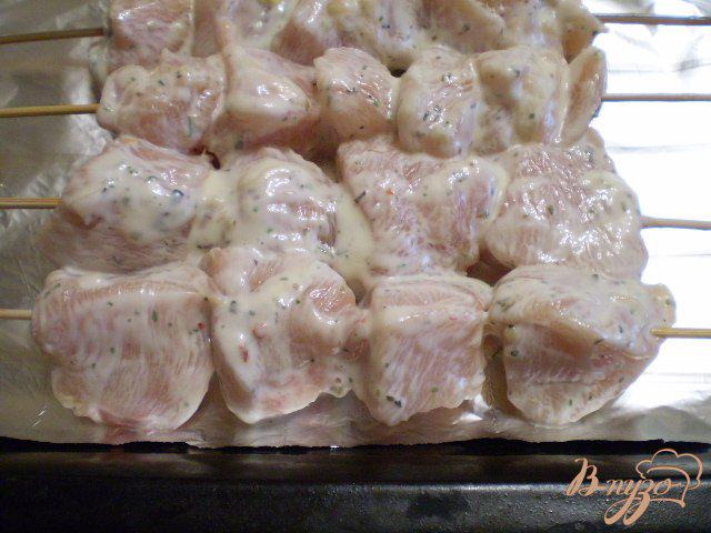 Фото приготовление рецепта: Шашлык в духовке из куриного филе шаг №10