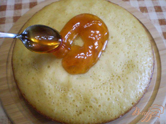 Фото приготовление рецепта: Ванильный бисквит с мятой в мультиварке шаг №10