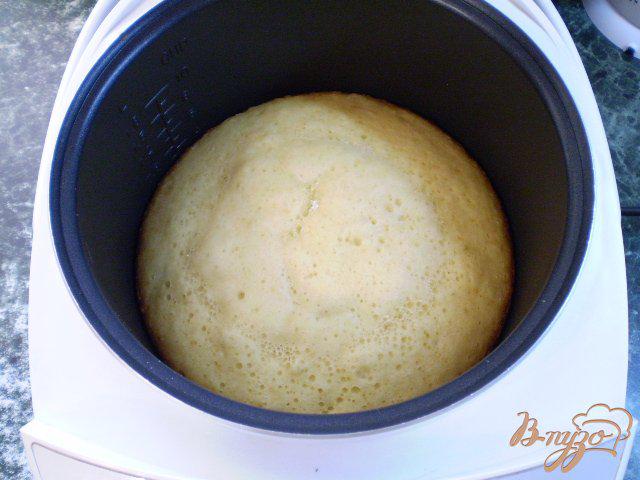 Фото приготовление рецепта: Ванильный бисквит с мятой в мультиварке шаг №9