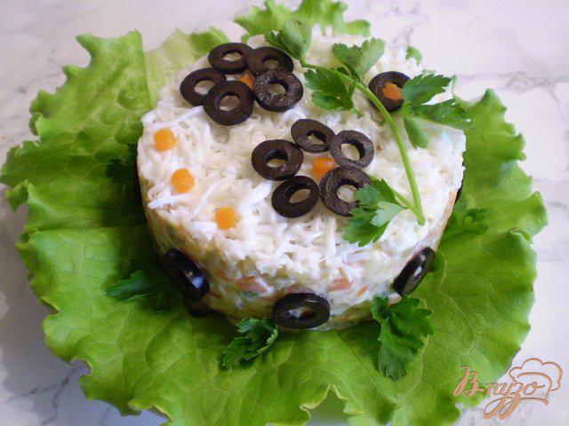 Фото приготовление рецепта: Салат овощной с фасолевым соусом шаг №8