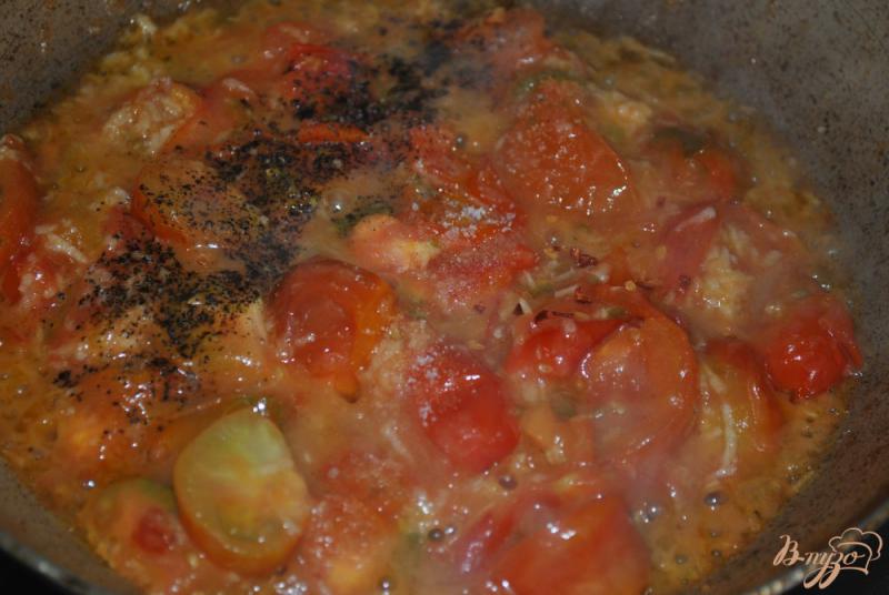 Фото приготовление рецепта: Цуккини аль-данте с колбасками шаг №5