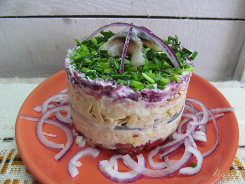Фото приготовление рецепта: Салат из сельди с фасолью шаг №11