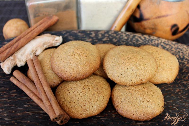 Фото приготовление рецепта: Овсяное печенье с имбирем и корицей шаг №7