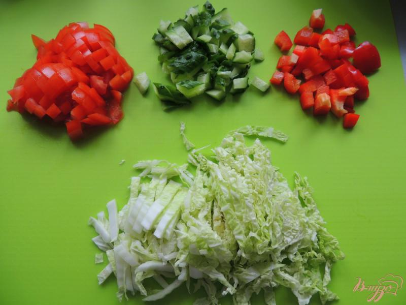 Фото приготовление рецепта: Мясо с овощами в картофельных блинах шаг №3