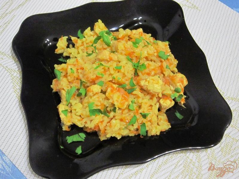 Фото приготовление рецепта: Куриное филе с рисом шаг №10