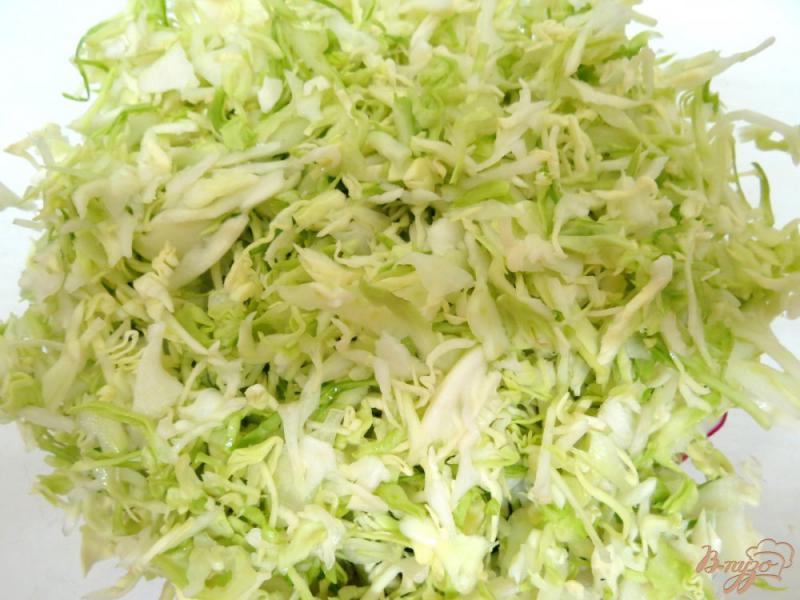 Фото приготовление рецепта: Салат из редиса с капустой. шаг №2