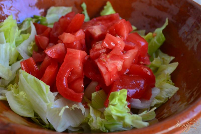 Фото приготовление рецепта: Овощной салат с отварной чечевицей шаг №2