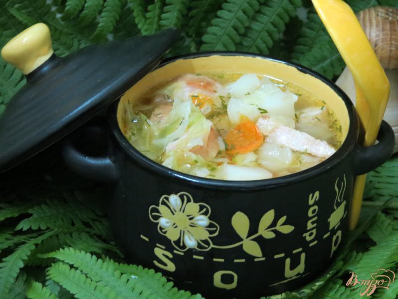 Фото приготовление рецепта: Суп с колбасками и с капустой шаг №13