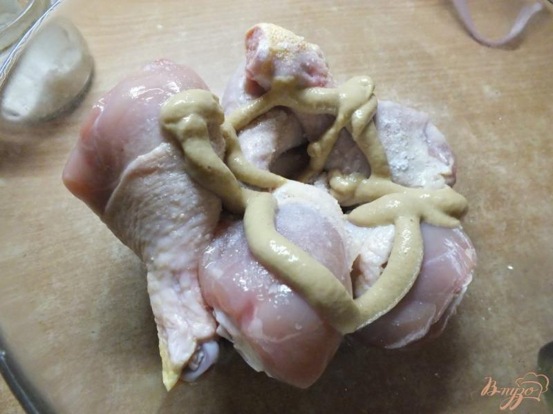Фото приготовление рецепта: Куриные голени запеченные в горчице с зеленью шаг №2