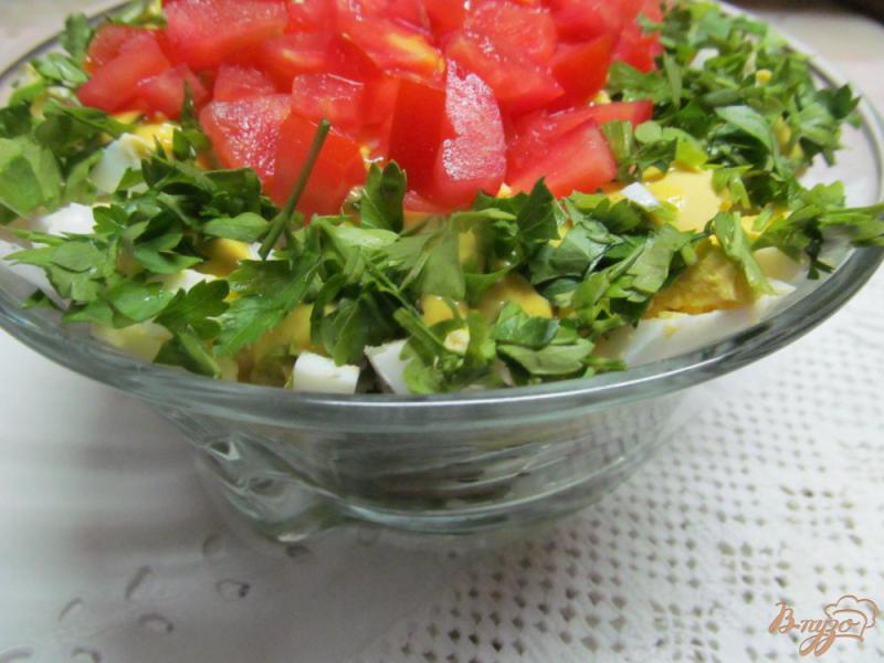 Фото приготовление рецепта: Салат из сердца помидора с французским соусом шаг №9