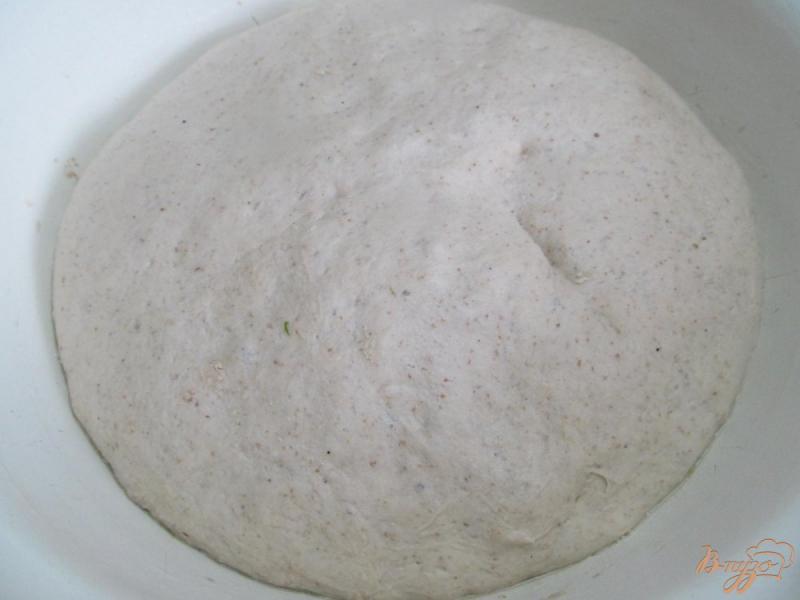 Фото приготовление рецепта: Хлеб с добавлением льняной клетчатки и муки шаг №6