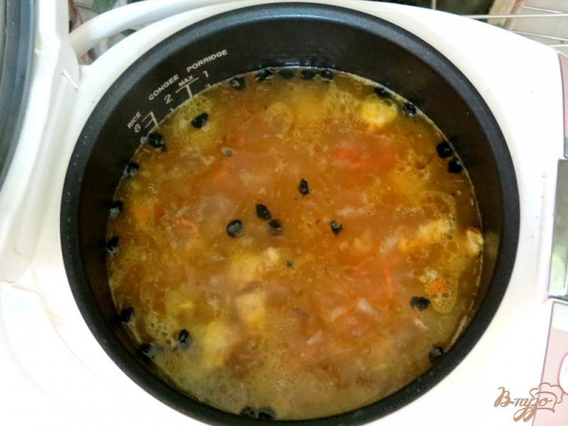 Фото приготовление рецепта: Рисовая каша со свининой в мультиварке шаг №8