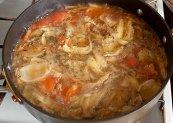 Суп-пюре из печеных баклажанов