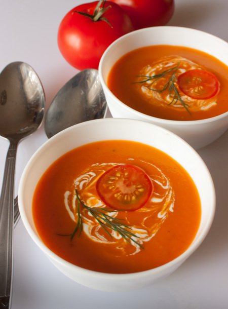 холодний томатний суп зі спеціями. як приготувати з фото