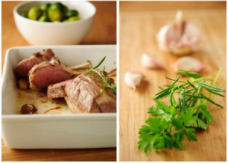 Каре ягненка с зеленым маслом Каре ягненка с зеленым маслом
