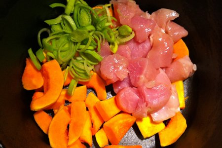 Пенне с тыквой и курицей Пенне с тыквой и курицей