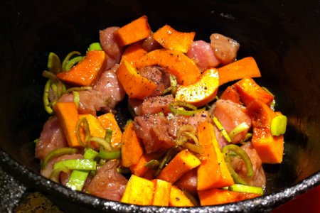 Пенне с тыквой и курицей Пенне с тыквой и курицей