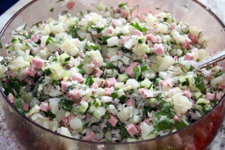 Окрошка с квасом Окрошка с квасом