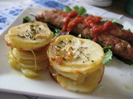 Печеная картошка с чесночным маслом Печеная картошка с чесночным маслом