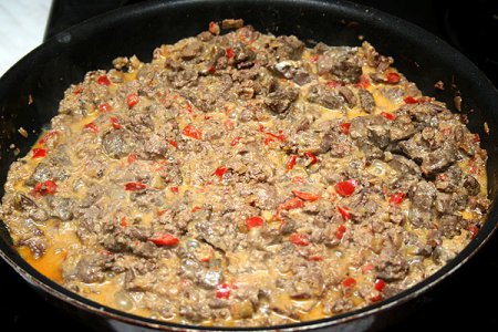 Куриная печень в сливочном соусе Куриная печень в сливочном соусе