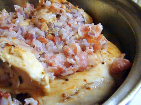 Курица с сидром и карелизованными яблоками. Cog au cidre. Курица с сидром и карелизованными яблоками. Cog au cidre.