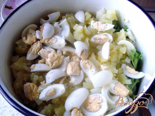 Картофельный салат с раковыми шейками Картофельный салат с раковыми шейками