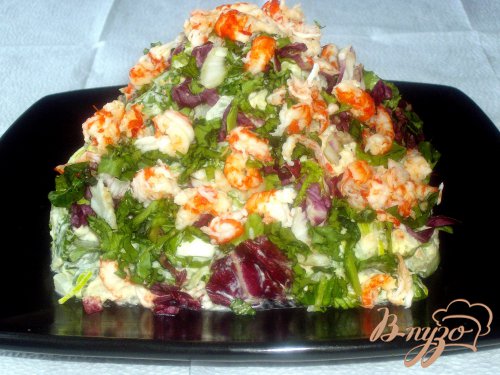 Картофельный салат с раковыми шейками Картофельный салат с раковыми шейками
