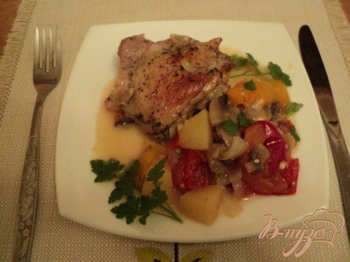 Куриные бедрышки по-провански. Куриные бедрышки по-провански.