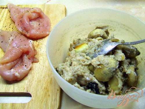 Куриные грудки фаршированные грибами. Куриные грудки фаршированные грибами.