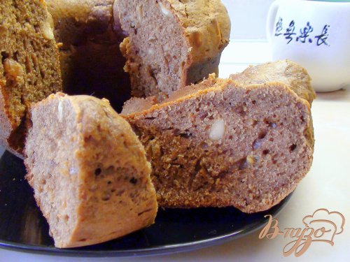 Шоколадно-твороженный кекс с изюмом и орехами. Шоколадно-твороженный кекс с изюмом и орехами.