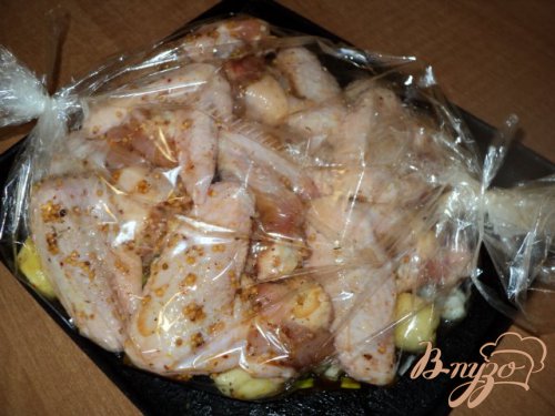 Крылышки с овощами. Крылышки с овощами.