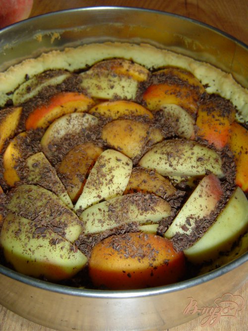 Пирог с персиками и шоколадом Пирог с персиками и шоколадом