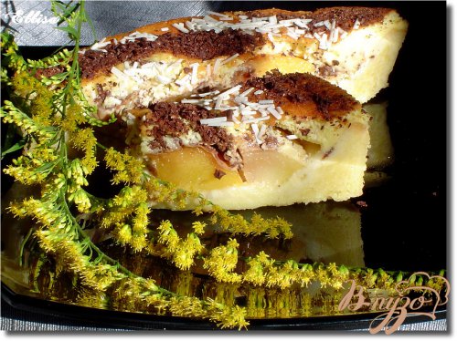 Пирог с персиками и шоколадом Пирог с персиками и шоколадом