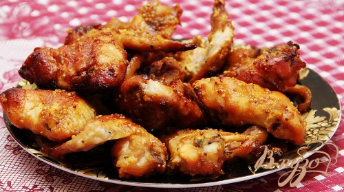 Куриные крылышки (в медово-горчичной заливке) Куриные крылышки (в медово-горчичной заливке)