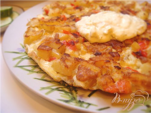 Тортилья Испанская Tortilla Española с соусом айоли Тортилья Испанская Tortilla Española с соусом айоли