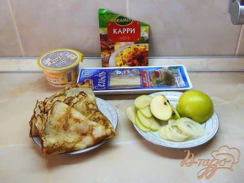 Бабушкины блины с селёдкой и карри. Скоро Масленица! Бабушкины блины с селёдкой и карри. Скоро Масленица!