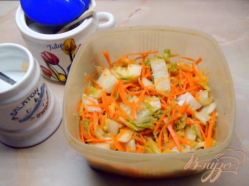 Острая закуска из пекинской капусты, по мотивам Ким-чи. Острая закуска из пекинской капусты, по мотивам Ким-чи.