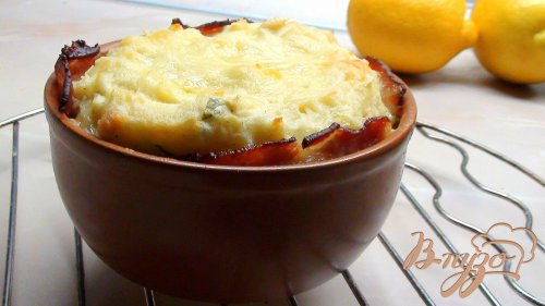 Картофельное суфле с беконом и пармезановой корочкой. Картофельное суфле с беконом и пармезановой корочкой.