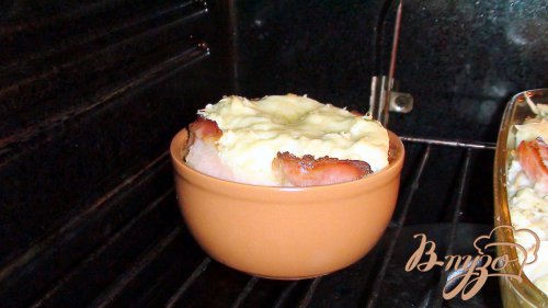 Картофельное суфле с беконом и пармезановой корочкой. Картофельное суфле с беконом и пармезановой корочкой.