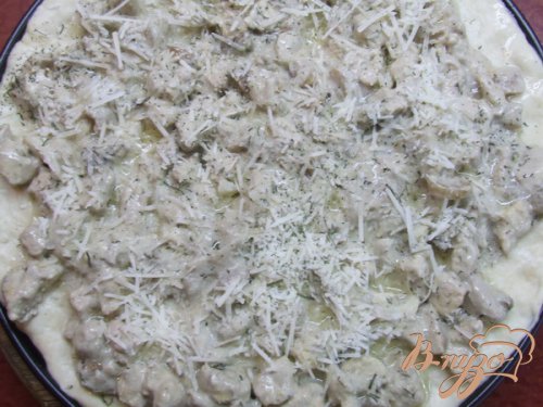Пицца с курицей и белыми грибами Пицца с курицей и белыми грибами