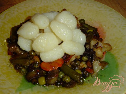 Картофельные клецки с овощами Картофельные клецки с овощами