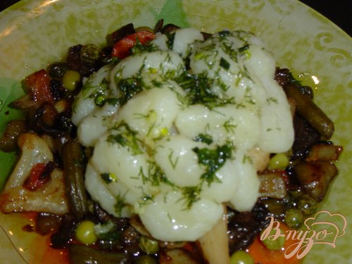 Картофельные клецки с овощами Картофельные клецки с овощами