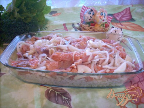 Рыбная запеканка с рисом. Рыбная запеканка с рисом.
