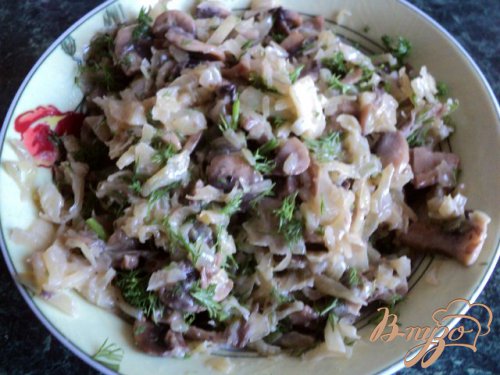 Блинный пирог с грибами и капустой. Блинный пирог с грибами и капустой.