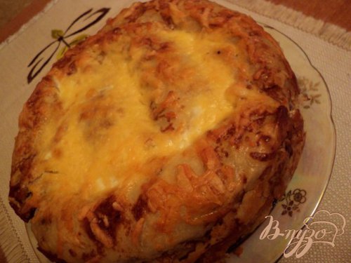 Блинный пирог с грибами и капустой. Блинный пирог с грибами и капустой.