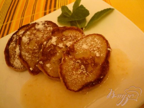 Кукурузные оладьи с бананами. Кукурузные оладьи с бананами.
