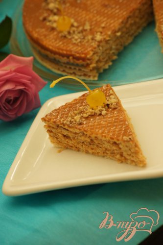 Вафельный торт со сгущенкой Вафельный торт со сгущенкой