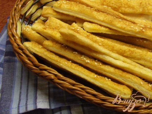 Хлебные палочки с кунжутом Хлебные палочки с кунжутом