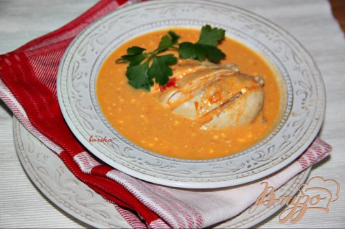 Куриные грудки в кремовом овощном соусе Куриные грудки в кремовом овощном соусе